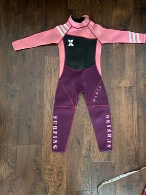 Used Dive And Sail Manta Surfing Wetsuit Sz L 120/60Pink Purple Neoprene Full Bo